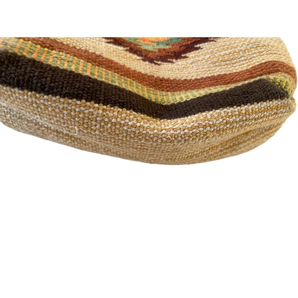 Joy Susan Southwestern Aztec Woven Shoulder Bag Leather Trim - Picture 3 of 7